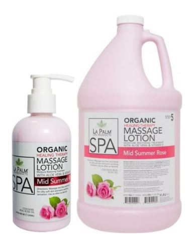 La Palm Organic Massage Lotion Mid Summer Rose