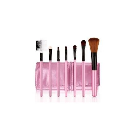 7 Piece Make Up Brush Set Pink