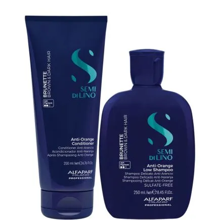 Alfaparf Semi Di Lino Brunette Anti-Orange Shampoo & Conditioner