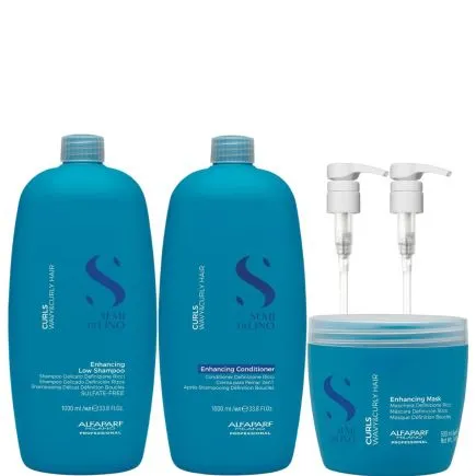 Alfaparf Semi Di Lino Curls Enhancing Haircare 1 Litre Set