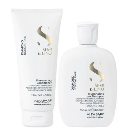 Alfaparf Semi Di Lino Diamond Illuminating Shampoo and Conditioner 250ml