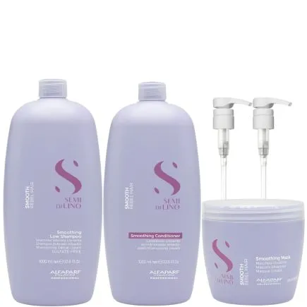 Alfaparf Semi Di Lino Smoothing Shampoo, Conditioner & Mask 1 Litre