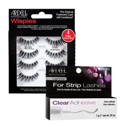 Ardell Demi Wispies 4 Pack Lashes and Lash Grip Clear Adhesive