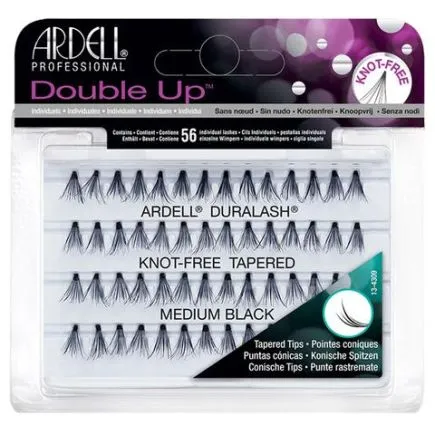 Ardell Double Up Knot Free Tapered Individuals - Medium Black