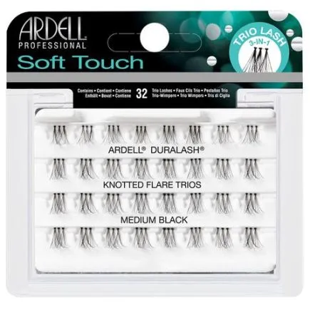 Ardell Duralash Soft Touch Knotted Flare Trios - Medium Black