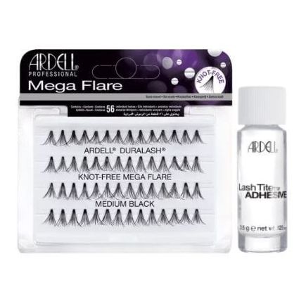 Ardell Mega Flare Medium Individual Lashes And Lash Tite Glue Clear