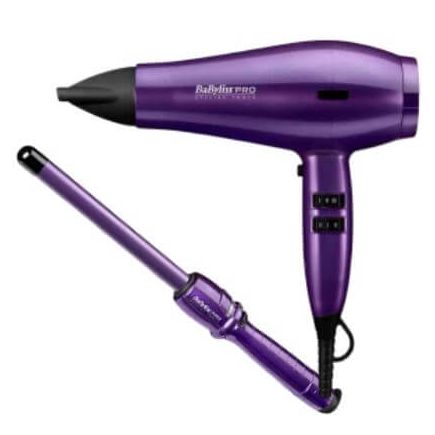 BaByliss Purple Mist Wand And Hair Dryer