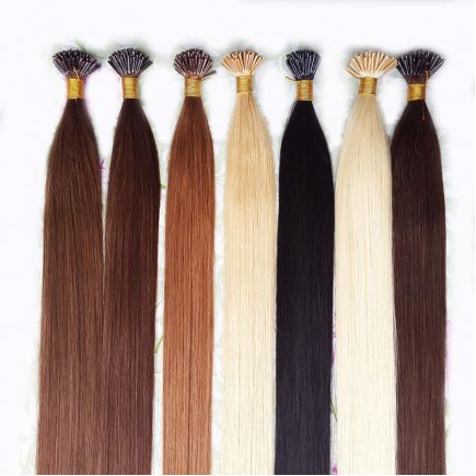 Remy Human Hair Microbead I Tip Hair Extensions 3 18 inch