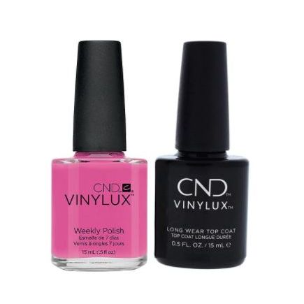 CND Vinylux Hot Pop Pink Long Wear Nail Polish And Top Coat