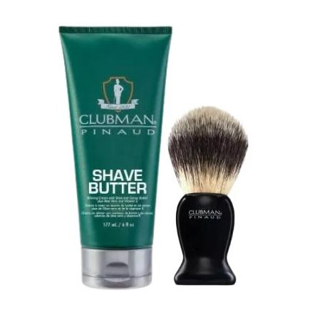 Clubman Pinaud Shave Butter And Shave Brush