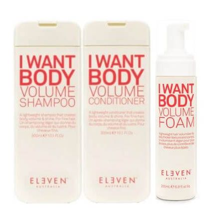 Eleven Austalia I Want Body Volume Shampoo, Conditioner And Foam