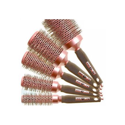 Head Jog 80 Pink Ceramic & Ionic Radial Hair Brush 60mm