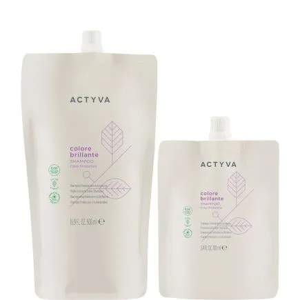 Kemon Actyva Colore Brillante Shampoo Pouch Bag 1 Litre