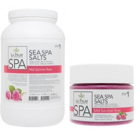 La Palm Sea Salt Soak Mid Summer Rose 12oz