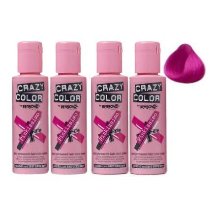 Pinkissimo Crazy Color Semi Permanent Hair Dye 4 Pack