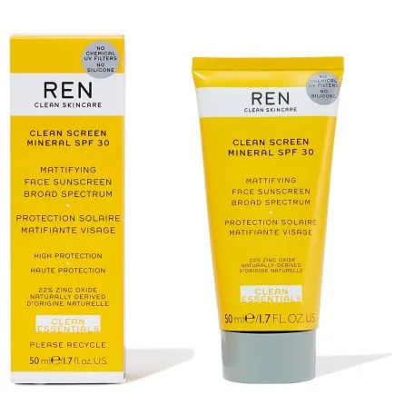 Ren Clean Screen Mineral SPF 30 Face Sun Cream 50ml