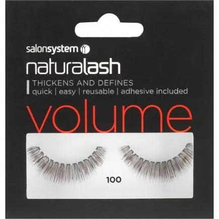 Salon Systems 100 Black Strip Lashes