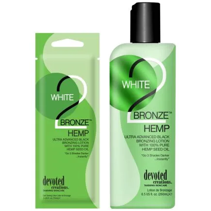 White 2 Bronze Hemp Bronzing Lotion Sachet