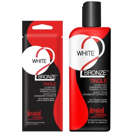 White 2 Bronze Tingle Hot Tanning Lotion 250ml