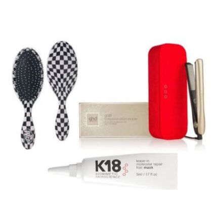 GHD Gold Hair Straightener Champagne Gold With Free Wetbrush And K18 Treatment 5ml