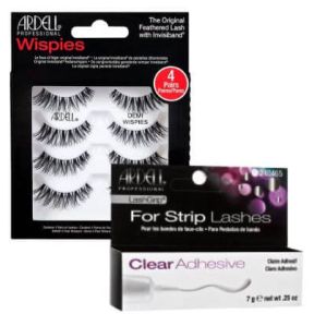 Ardell Demi Wispies 4 Pack Lashes and Lash Grip Clear Adhesive