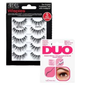 Ardell Wispies 5 Pack Lashes and Duo Dark Lash Adhesive