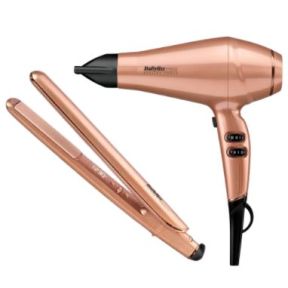 BaByliss PRO Keratin Hair Dryer And Straightener Rose Gold