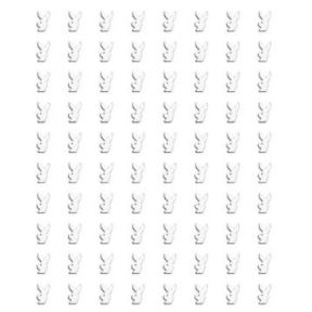 Beauty International Silver Bunny Nail Stickers