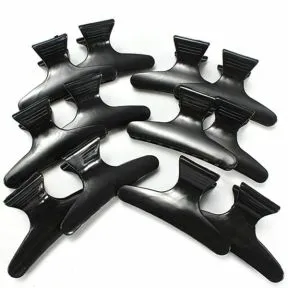 Black Butterfly Hair Clamps 12 Pack