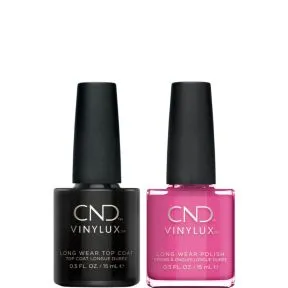 CND Vinylux Hot Pop Pink and Top Coat Duo