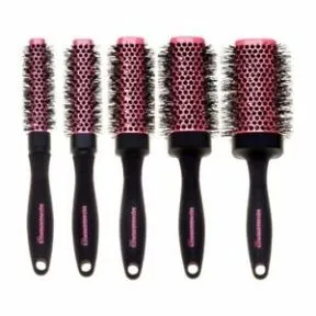 Denman Pink Squargonomic Heat Retainer Hair Brushes