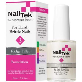 Nail Tek Foundation 3 Ridge Filler For Hard, Brittle Nails 0.5oz