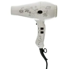 Parlux 3200 Plus Compact Hair Dryer White With Flowers