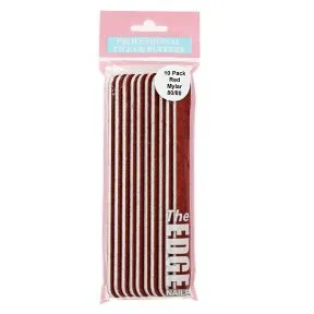 The Edge Mylar Nail Boards Red 80/80 Grit 10 Pack