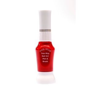 The Edge Nails Striping & Dotting Short Pen & Brush Red