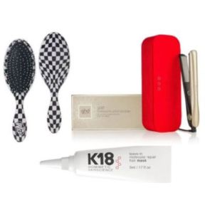 GHD Gold Hair Straightener Champagne Gold With Free Wetbrush And K18 Treatment 5ml
