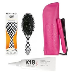 GHD Gold Hair Straightener Orchid Pink With Free Wetbrush And K18 Treatment