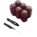 Kodo Lock & Roll Hair Brush Set 45mm Red